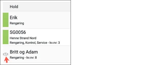 Symbol vises i oversigt