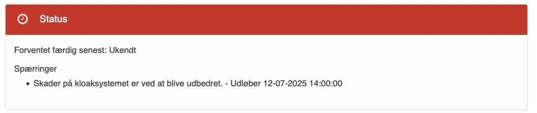Hus spærret