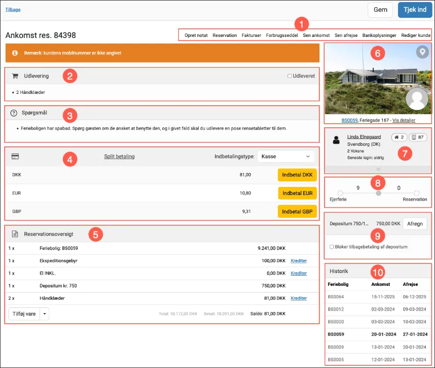 Skærmbilledets udseende