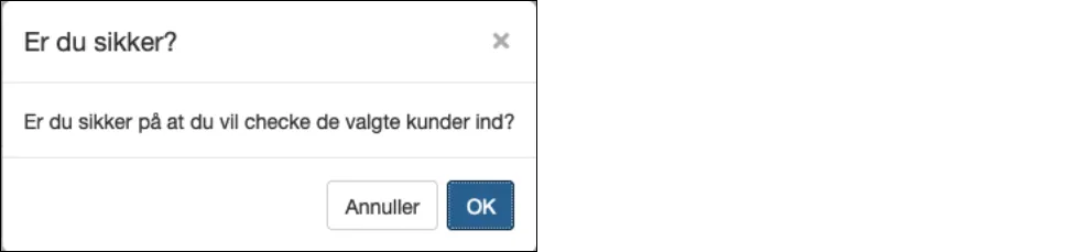 Bekræft markedet tjek in