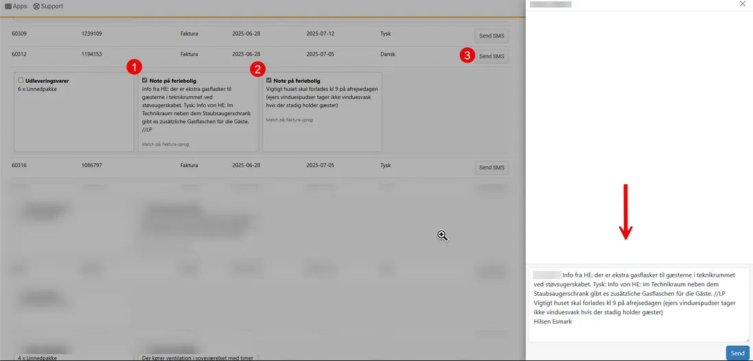 Ret i sms tekst inden der sendes