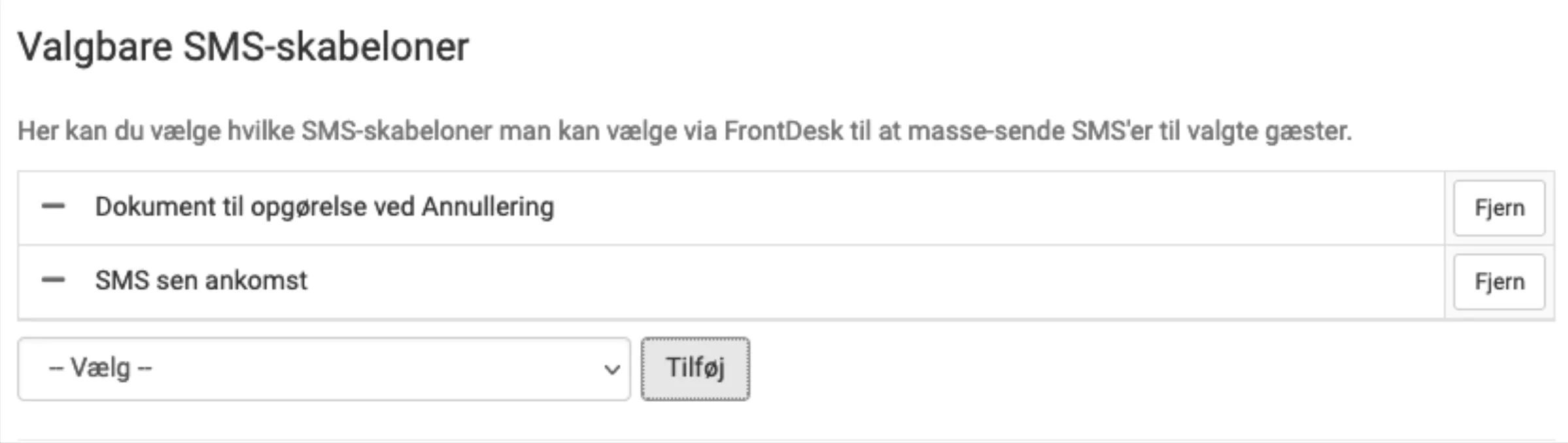 Vælg mellem dokumentskabeloner