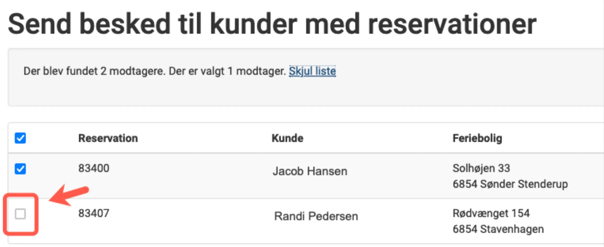 klik vis liste