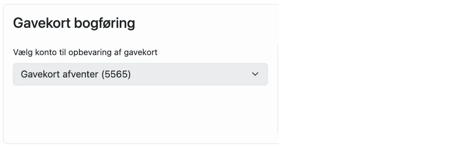 indstilling for varighed af gavekort