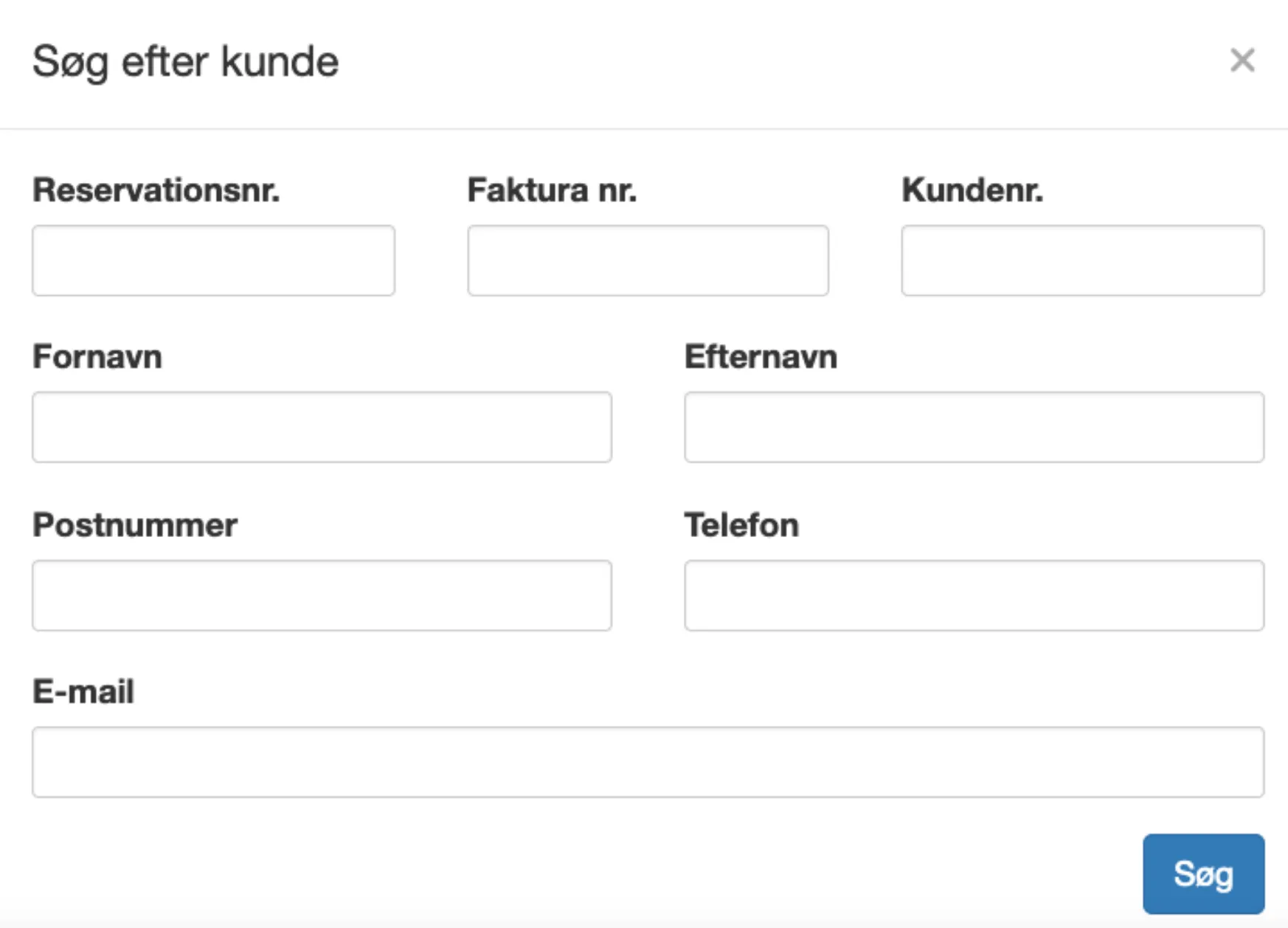 Søg kunde