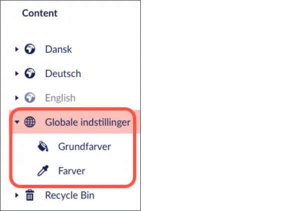 Oprette ønskede farver