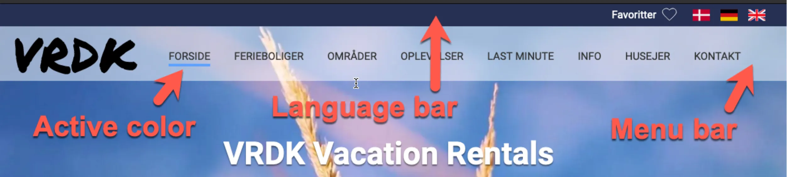 Language bar