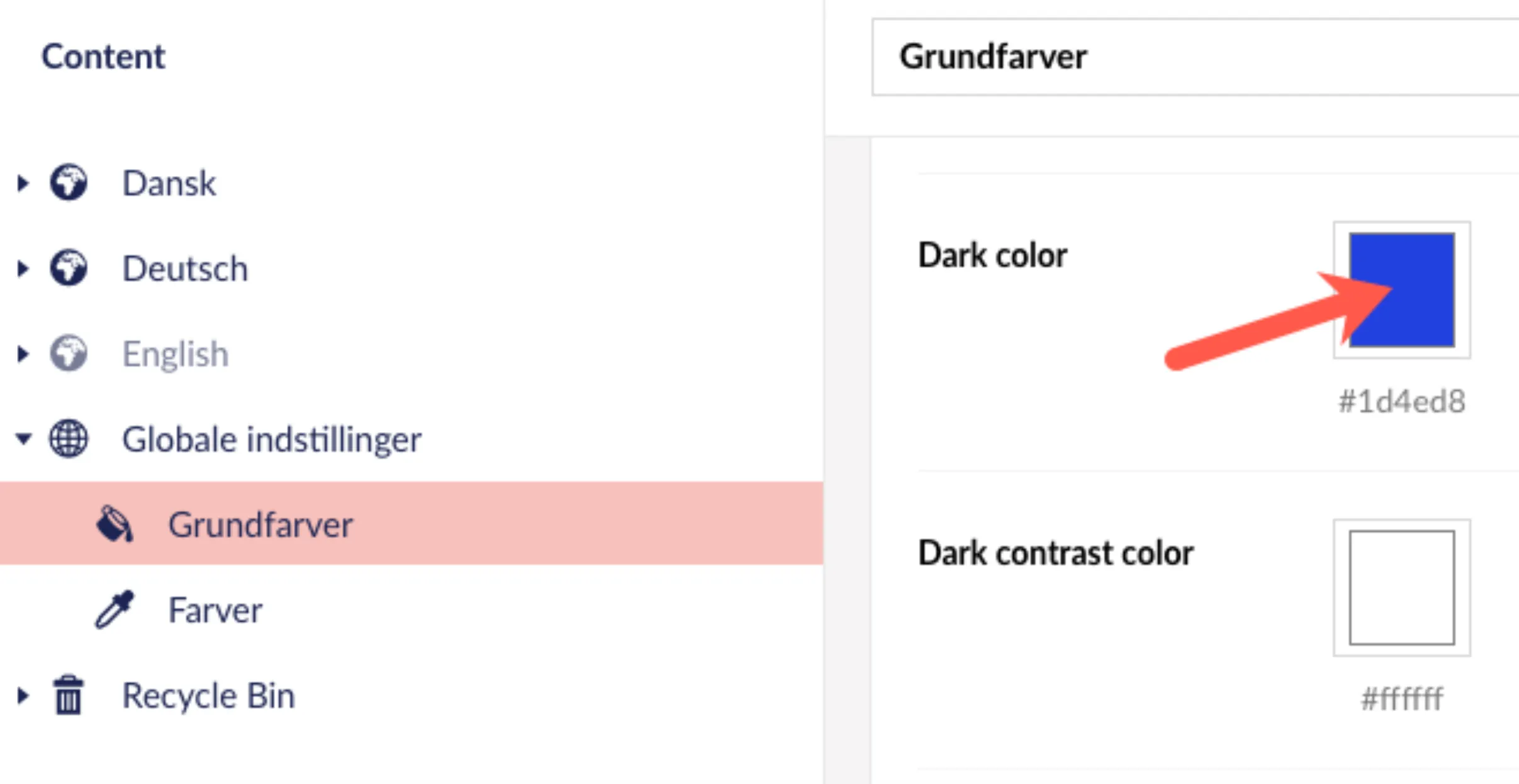 Ændre grundfarve