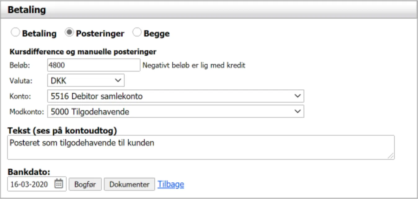Annullering af bilag