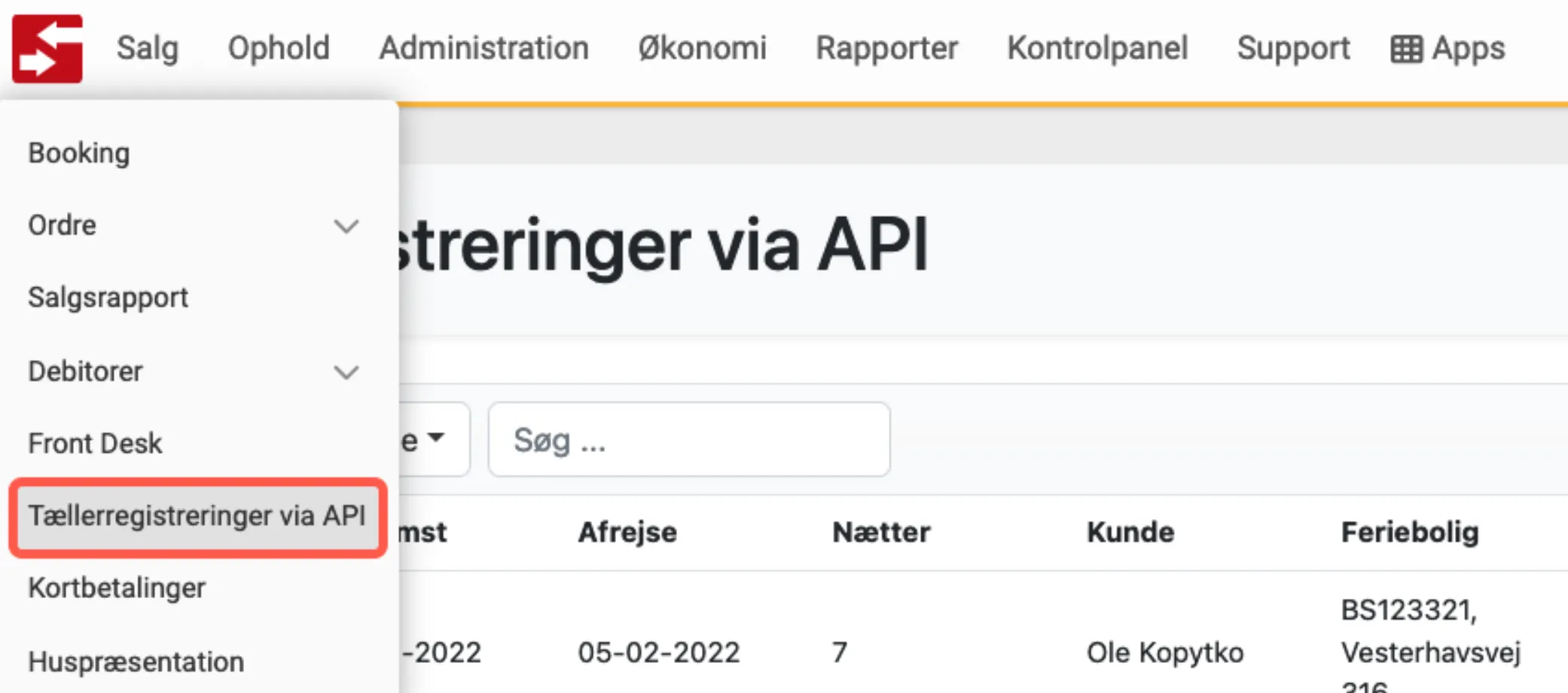 Håndtering af tælleregistreringer