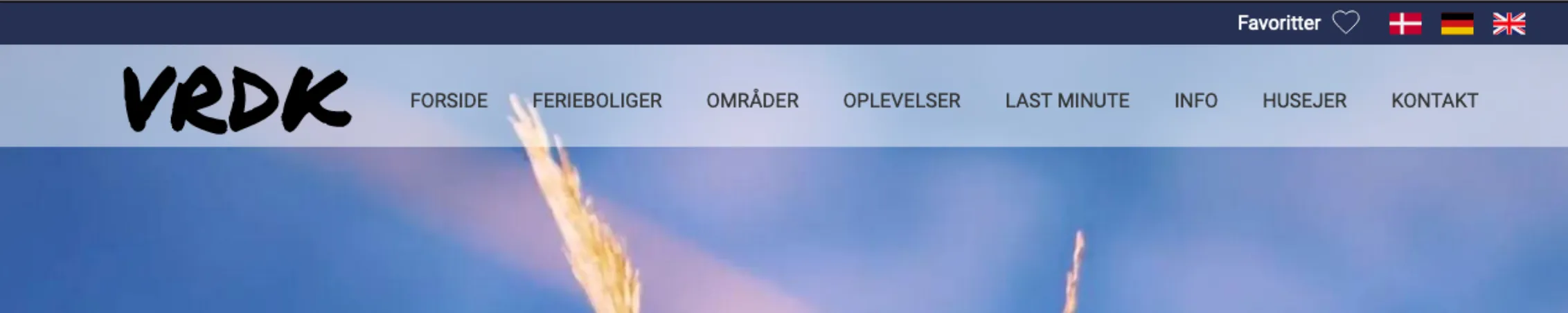 Billede bag menupunkterne