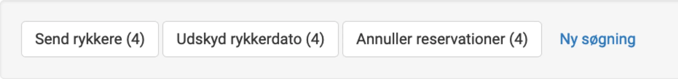 markering aktiverer funktionsknapper