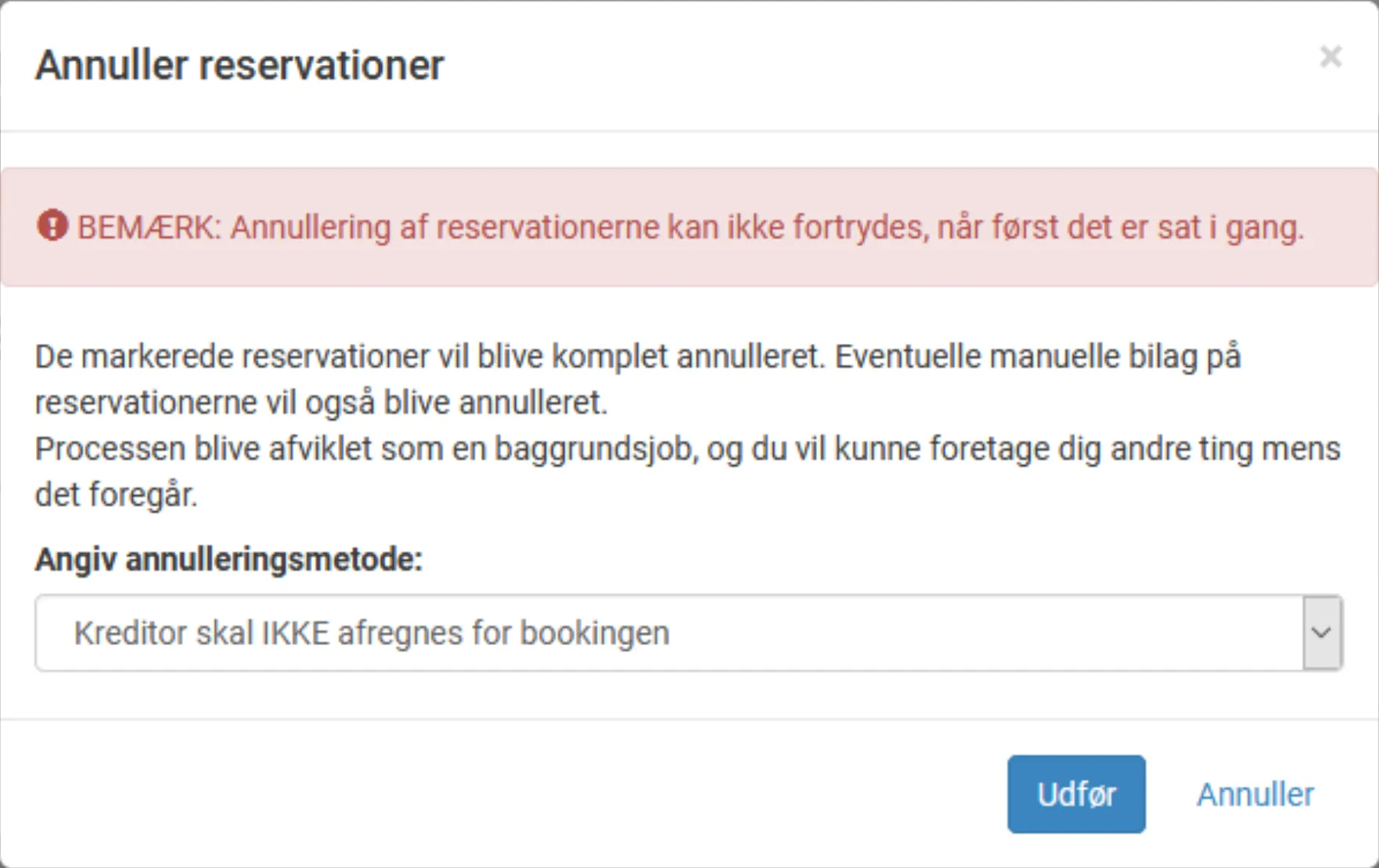 Annuller reservationer