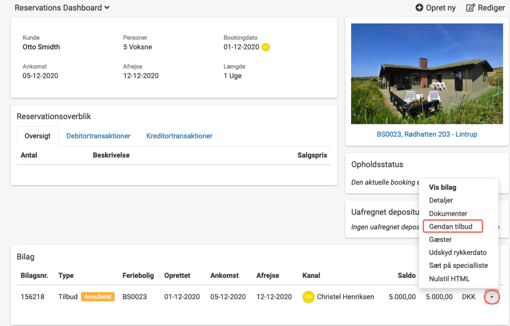 hvis tilbud annulleres