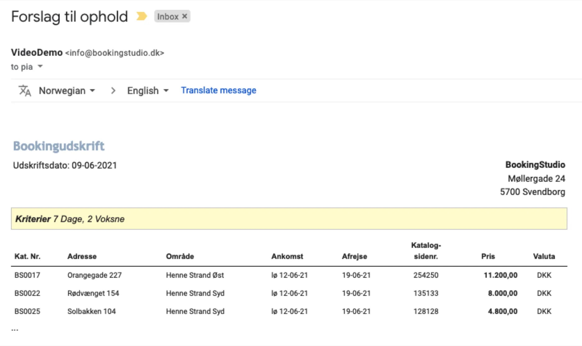 flere bookingmuligheder