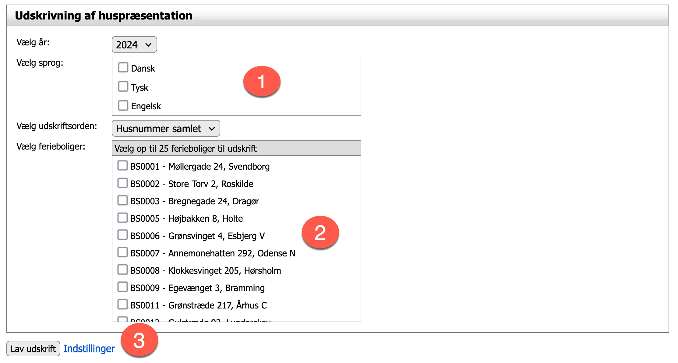 flere præsentationsdetaljer
