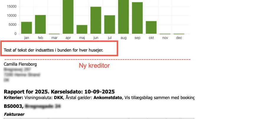 Tekst i bunden for hver husejer
