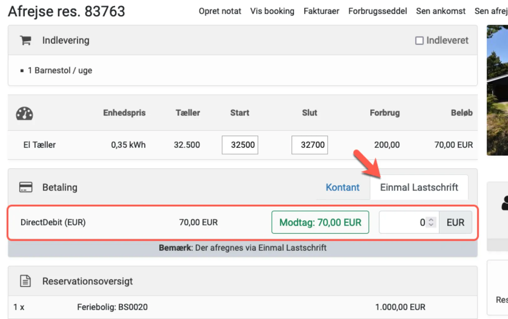 betal med direct debit