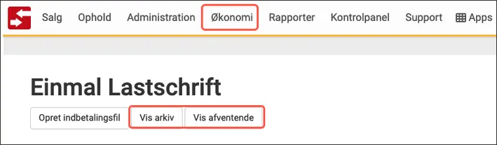 Funktioner i Einmal Lastschrift