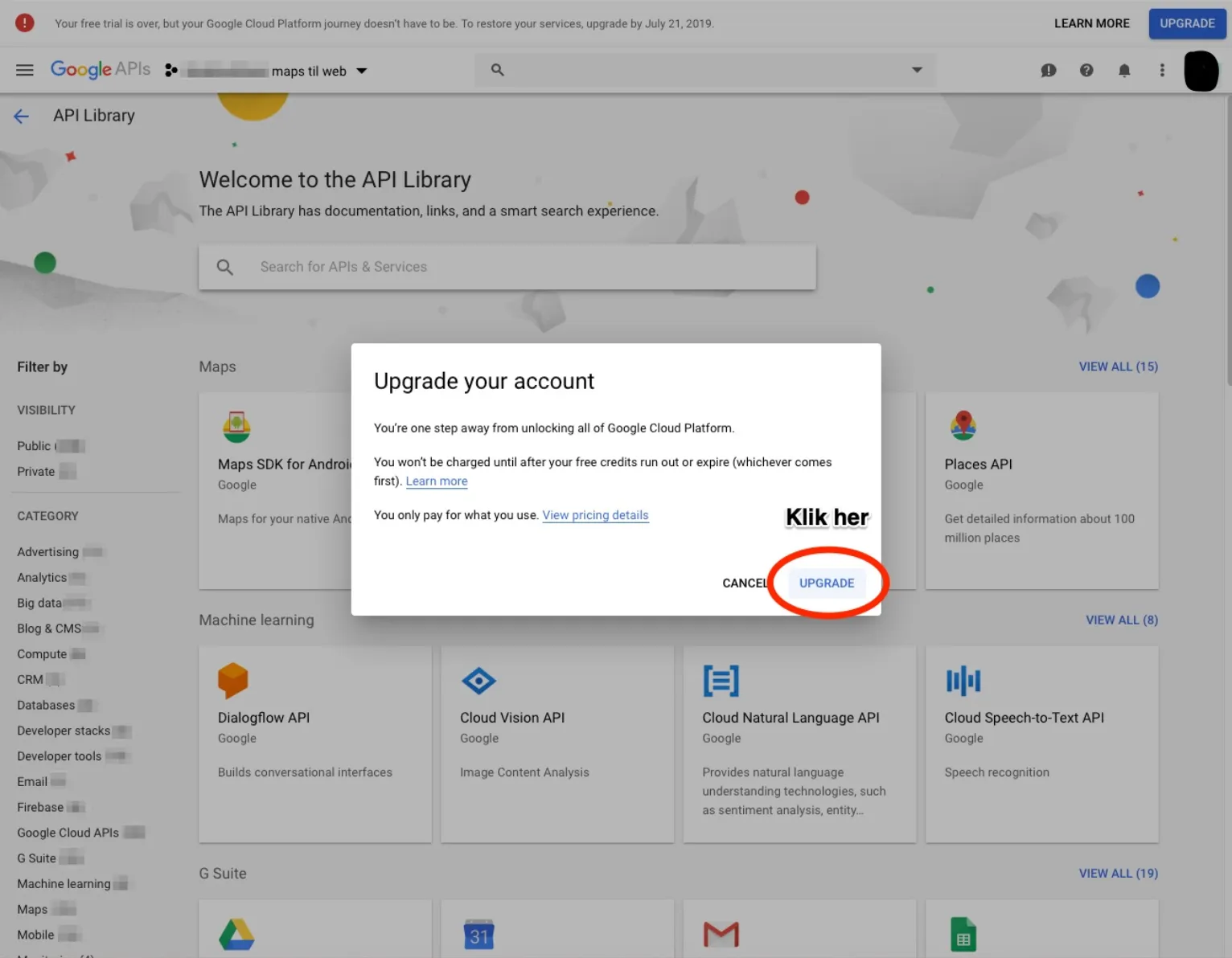 Upgrade your account
