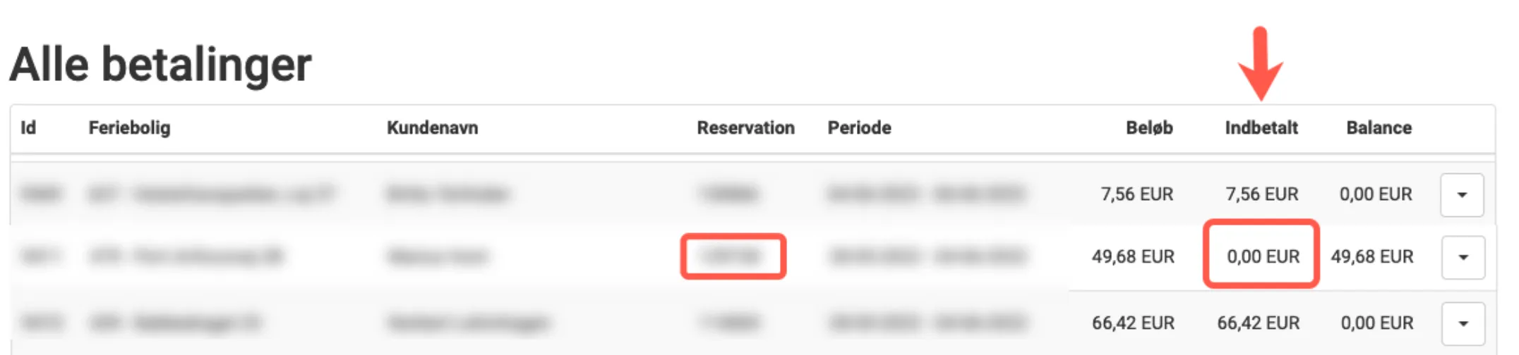 Find ubetalt reservation