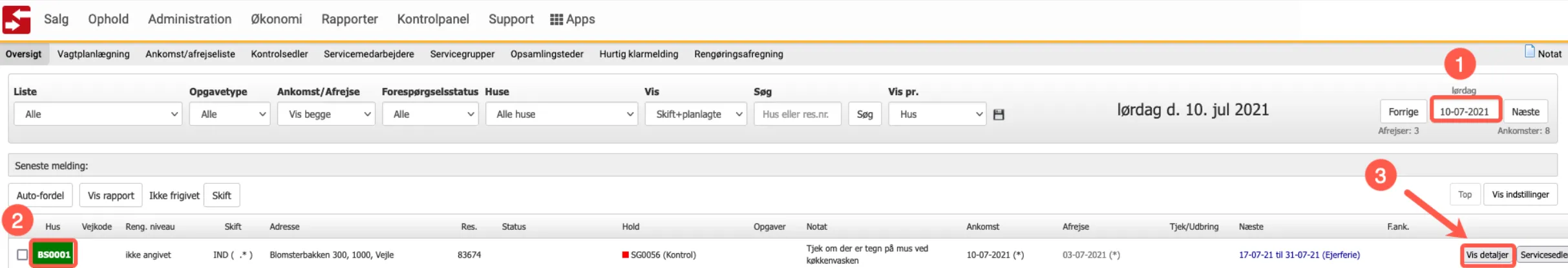 Vis detaljer for konkret feriebolig
