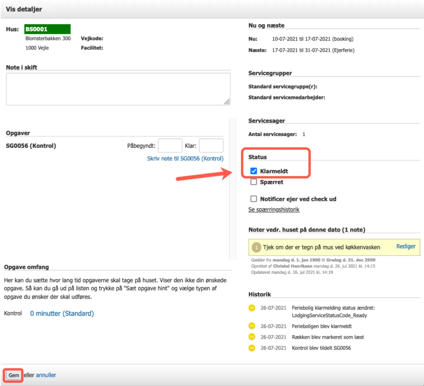 Fjern flueben i klarmeldt