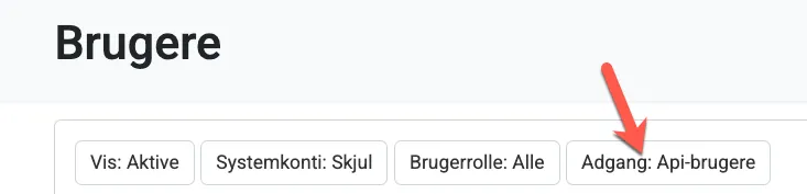 Filtrering af brugere