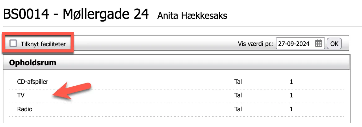 Tilknyt facilitet