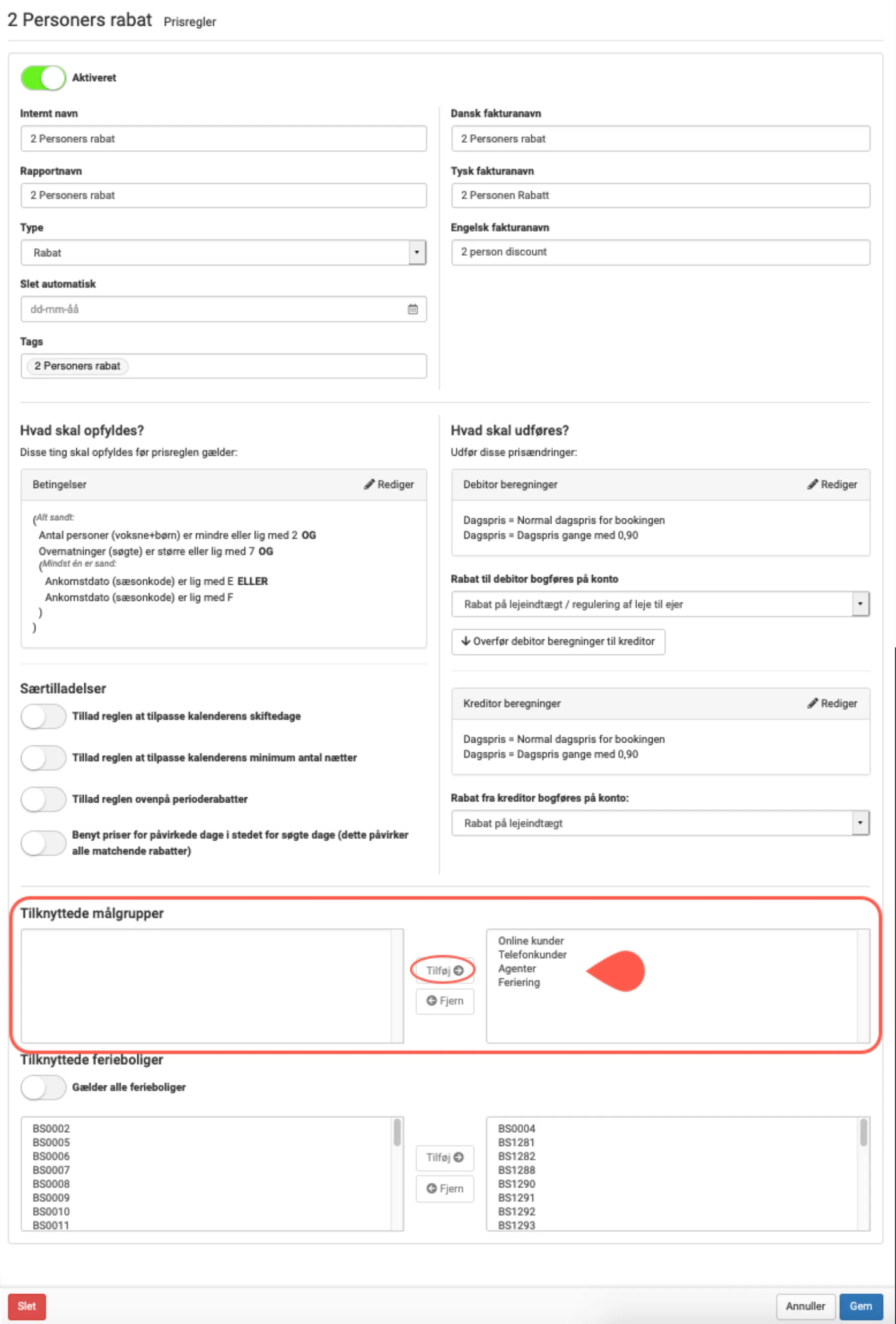 Tilknyttede målgrupper