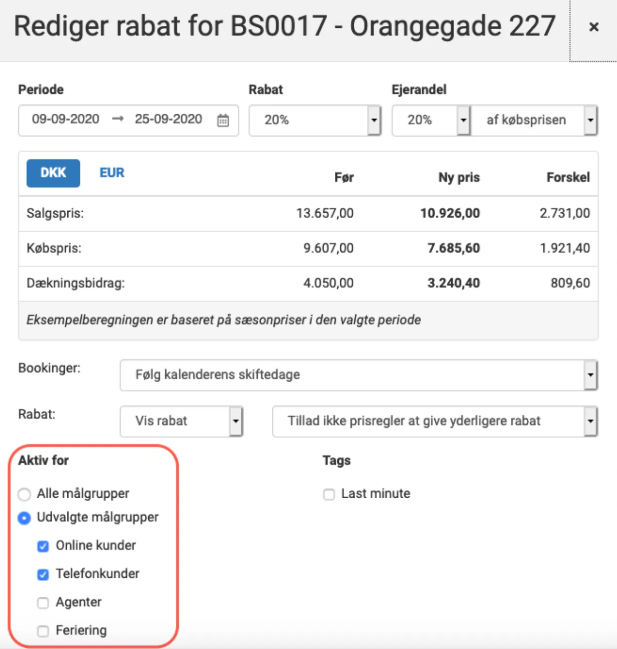 Tjek målgrupper