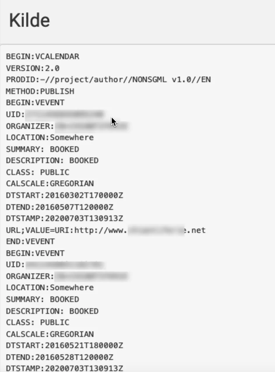 Se kilde på overførsel