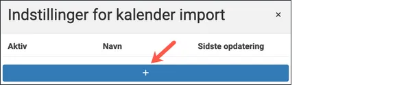 Indstillinger for iCal import