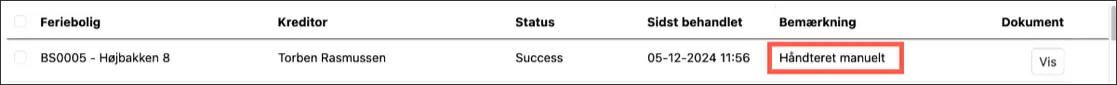 Håndteret manuelt