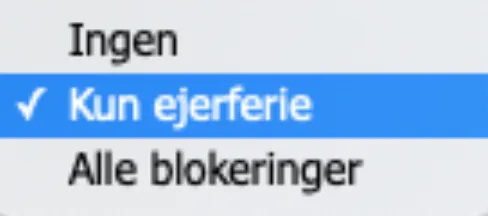 Gruppér blokeringer