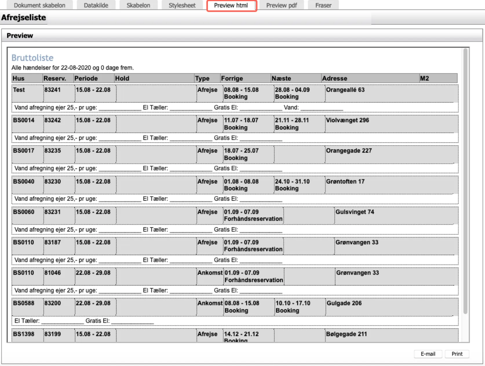 Eksempel på udseende