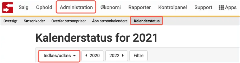 Indlæs/Udlæs priser for flere ferieboliger