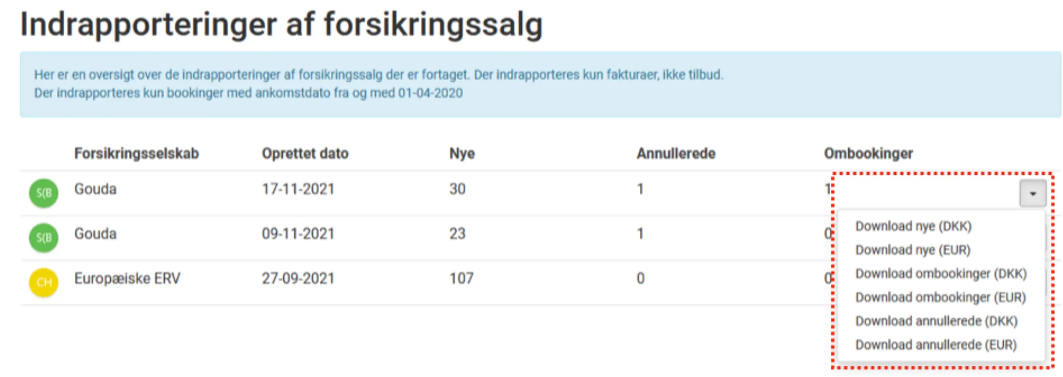 Forskellige downloads