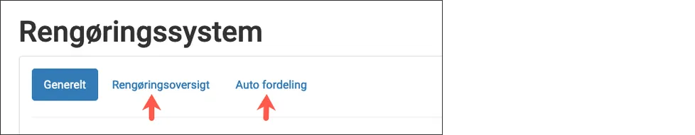 Øvrige faner for indstillinger