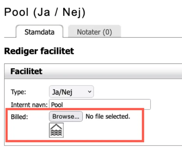 Her tilføjes et piktogram til en facilitet