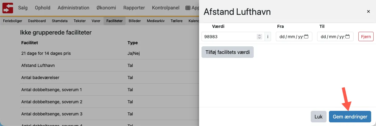 Afstand omregnes til meter