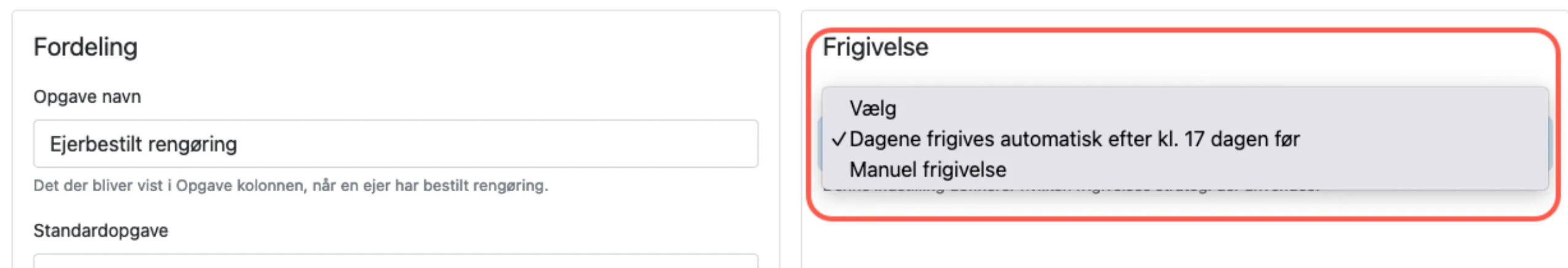 Frigives automatisk