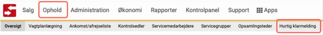 Hurtig klarmelding