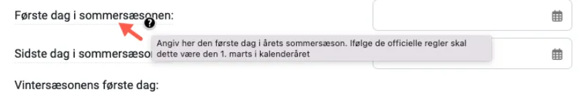 Placer musen over teksten for at få mere information om de enkelte felter