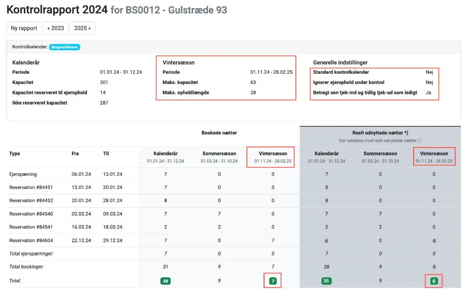 Se indstillingerne for vinterperioden