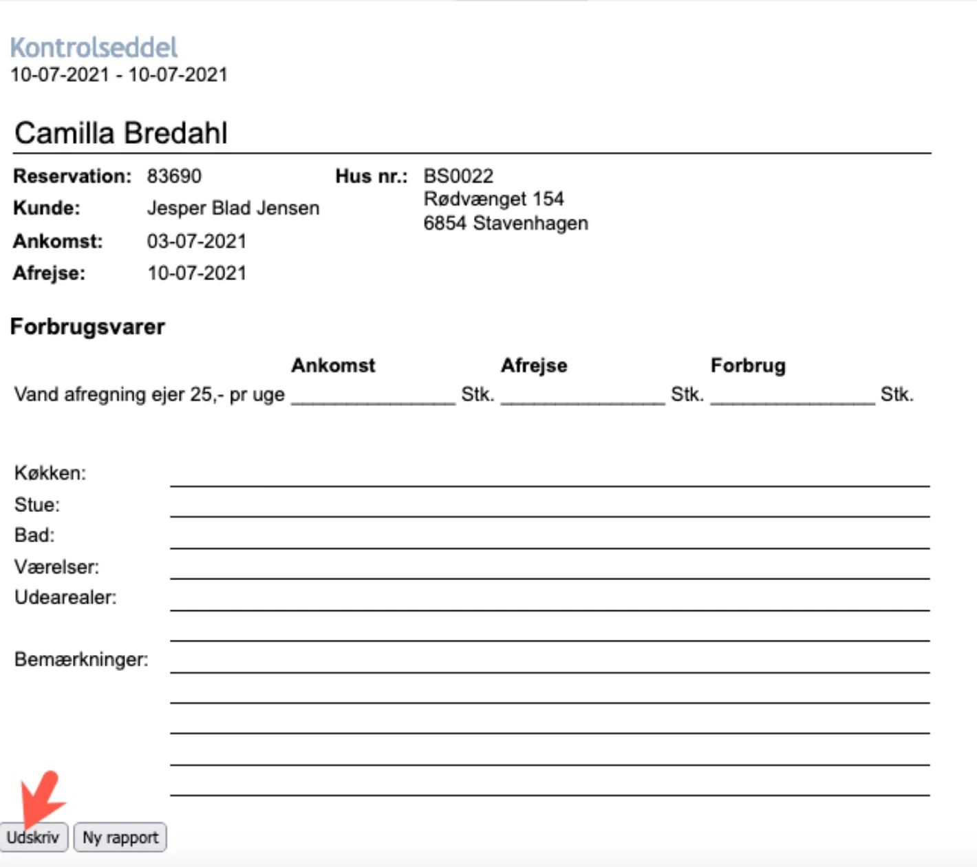Sedler til kontrollanter