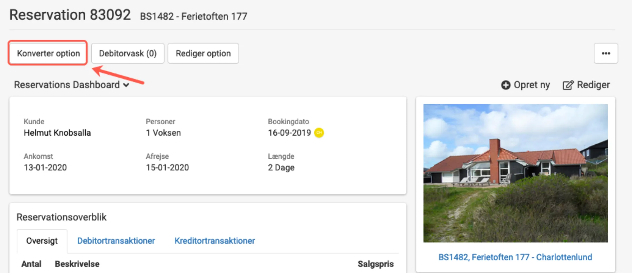Konverter option
