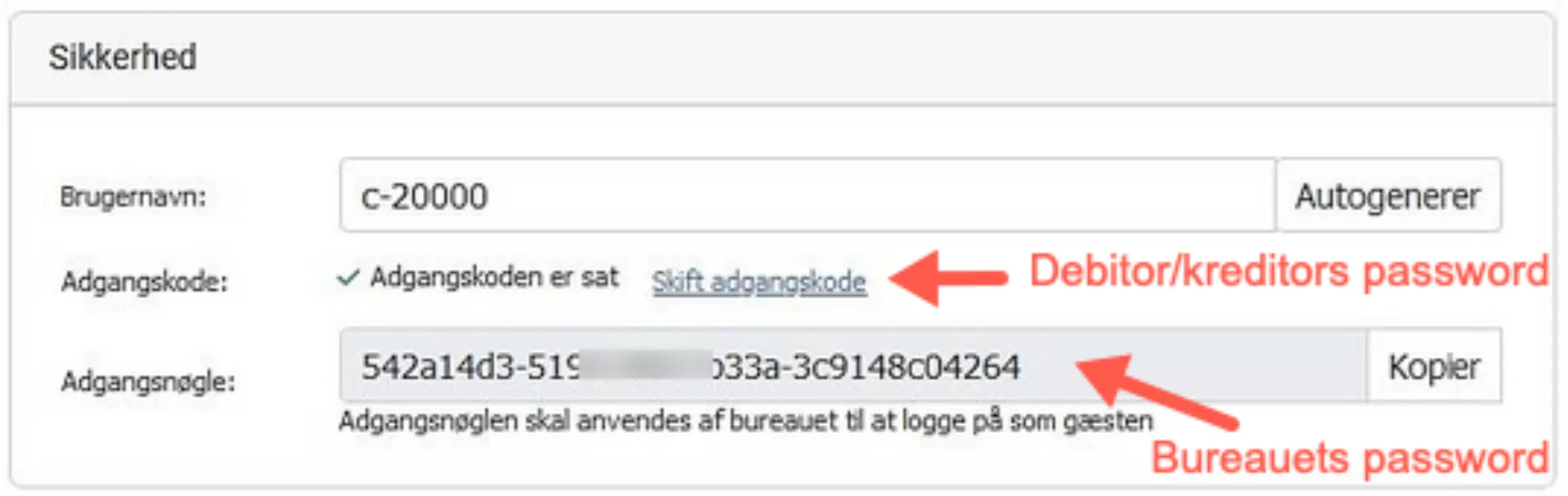 Tilknyttet adgangsnøgle
