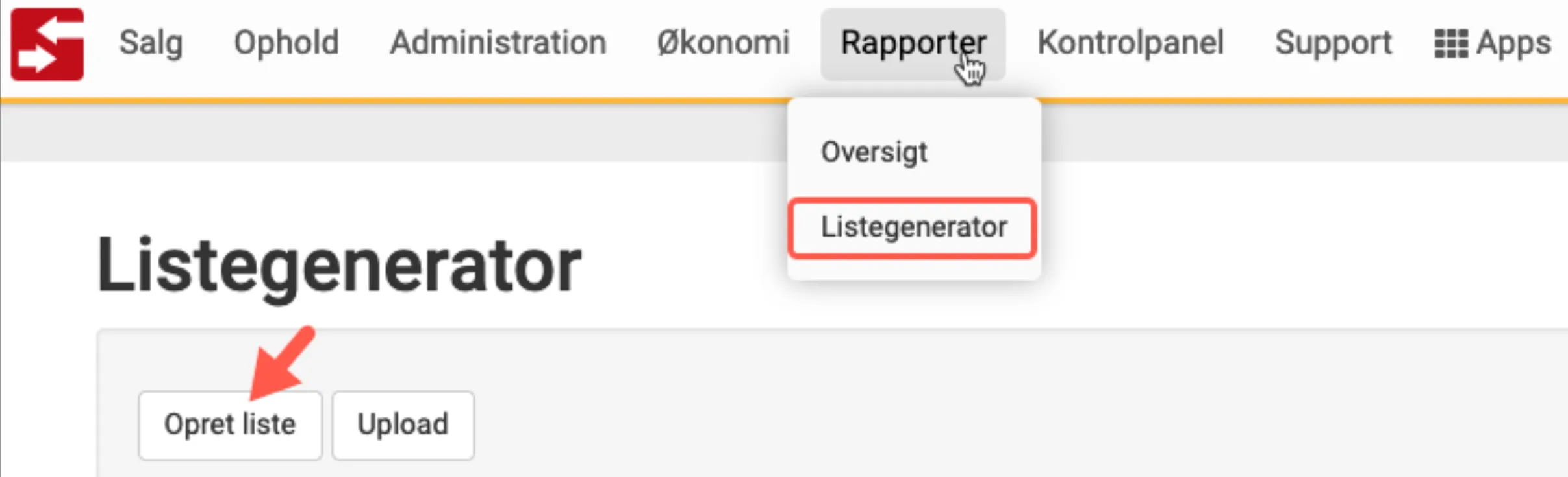 Opret ny liste