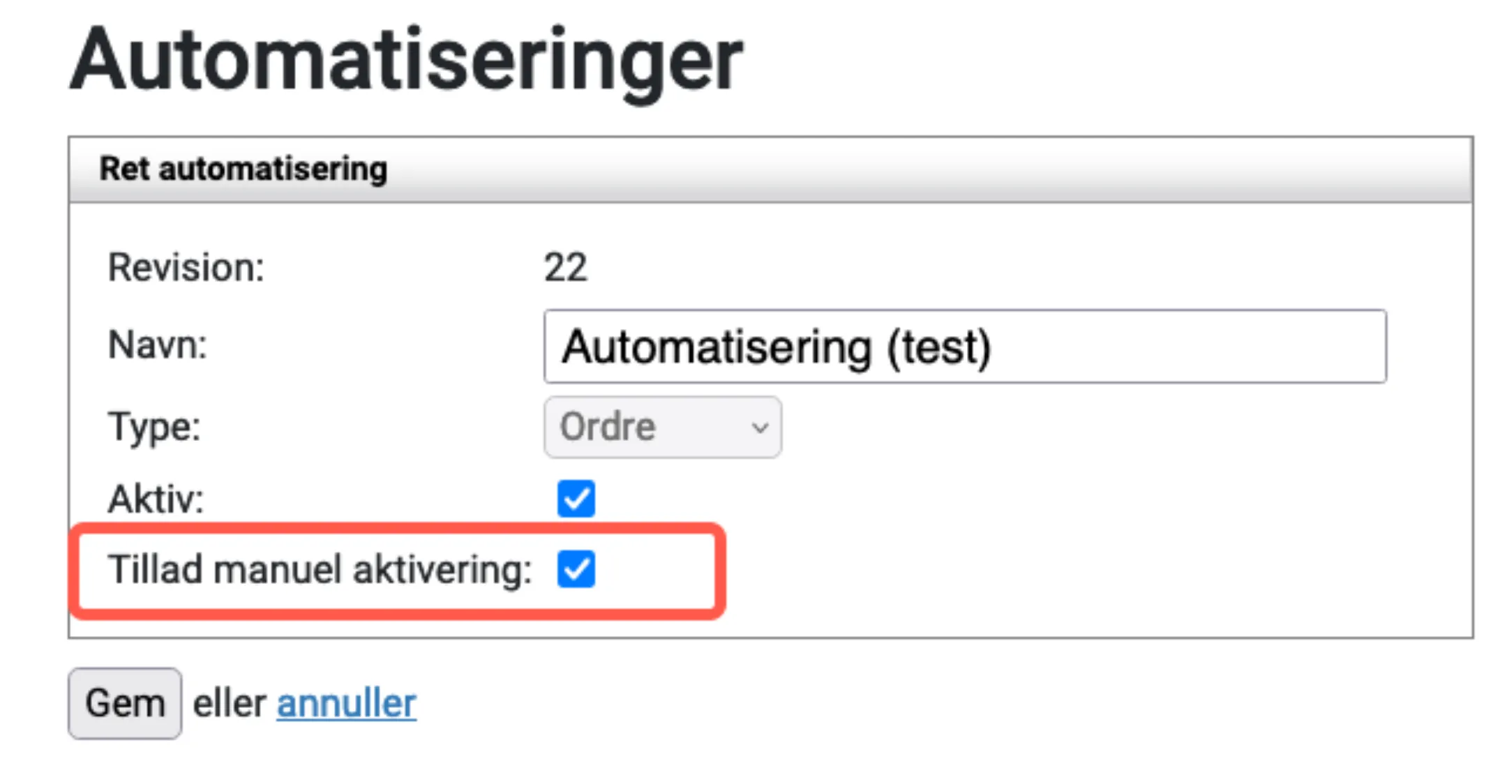 Tilret automatisering